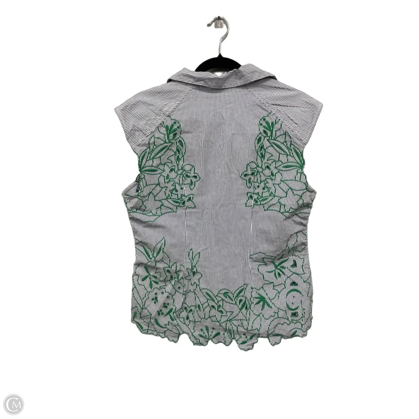 Top Sleeveless By Maeve In Blue & Green, Size: L
