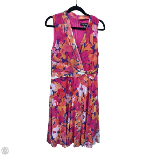 Dress Casual Midi By Jessica Howard In Pink & Purple, Size: 14p