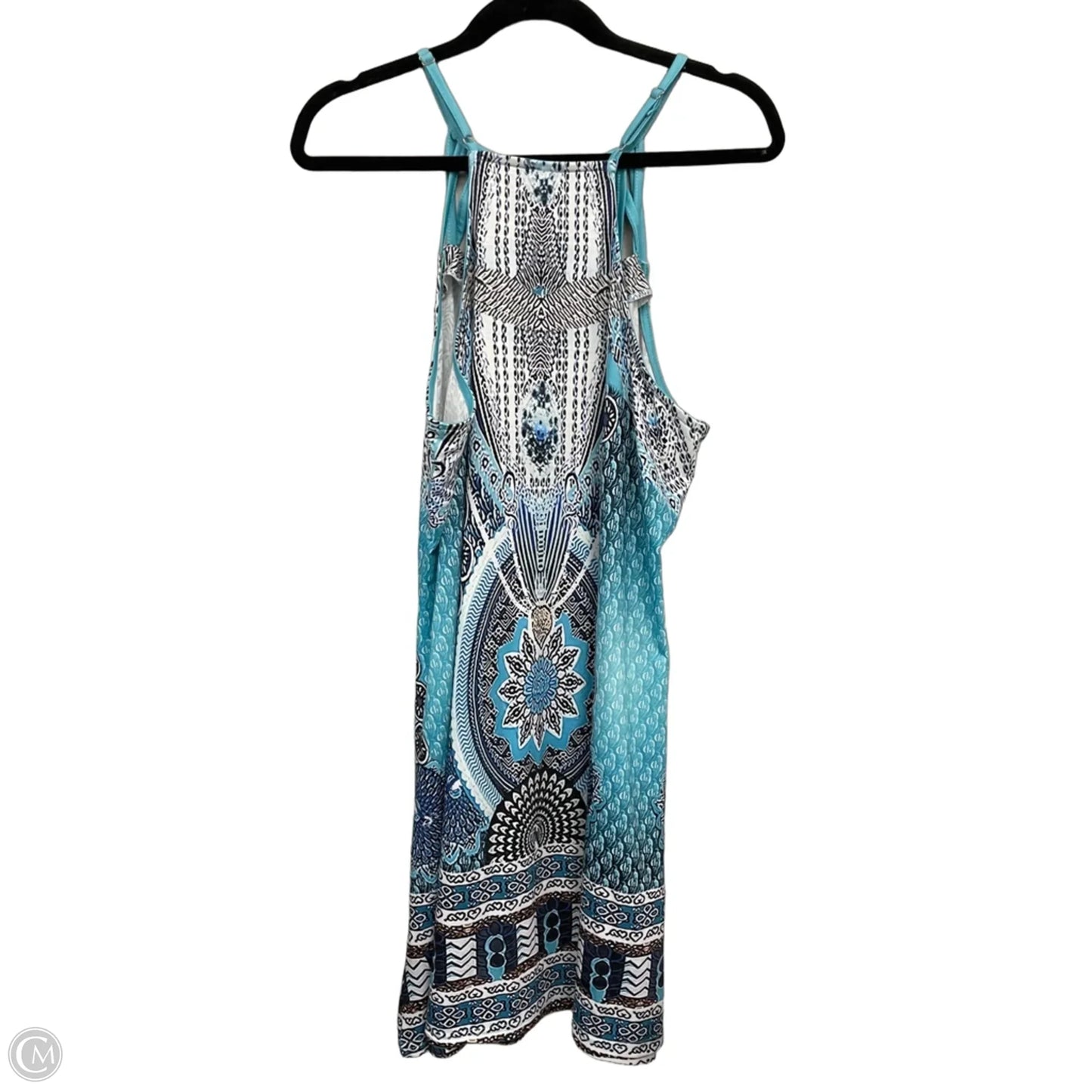 Dress Casual Short By Clothes Mentor In Blue & White, Size: Xl