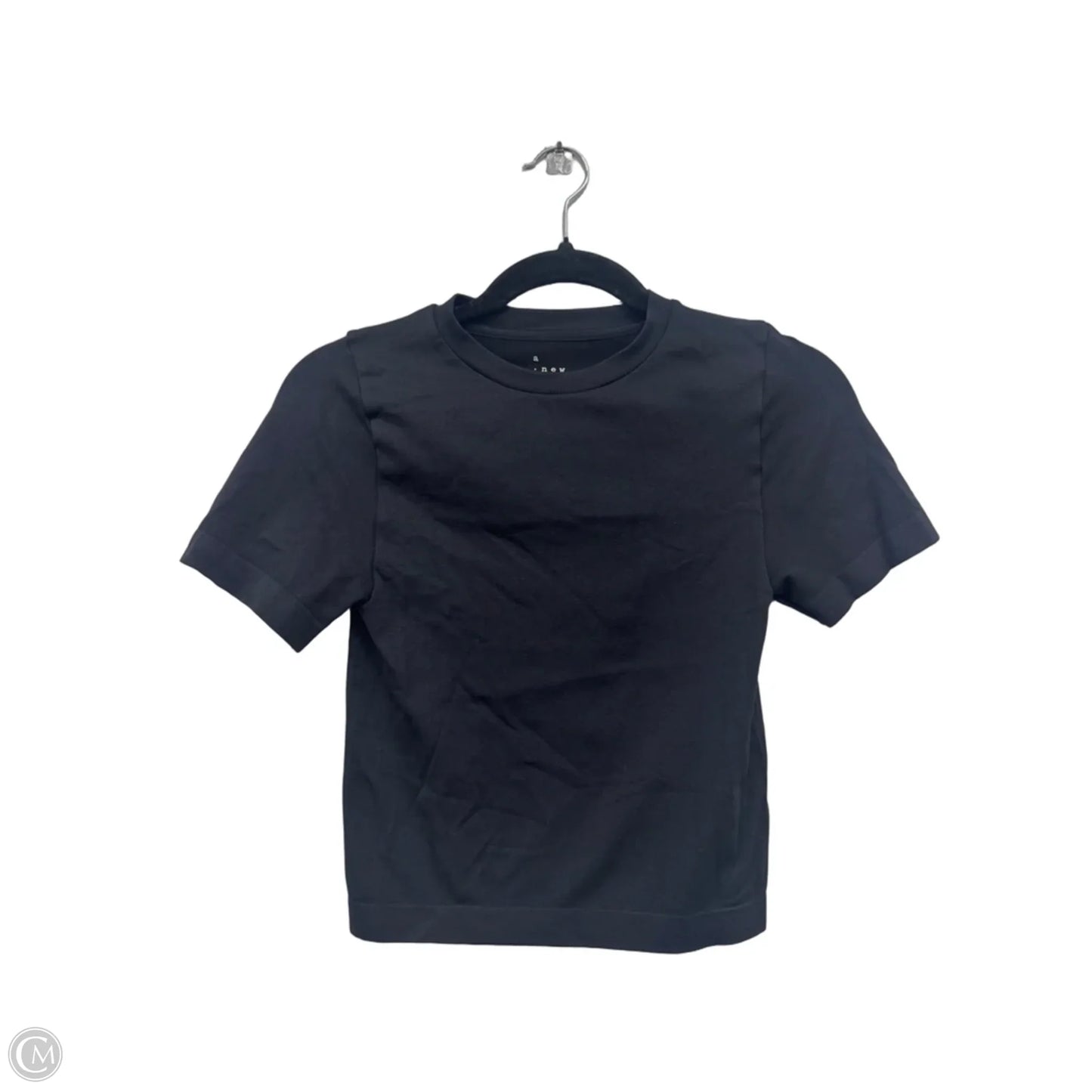 Top Short Sleeve Basic By A New Day In Black, Size: S