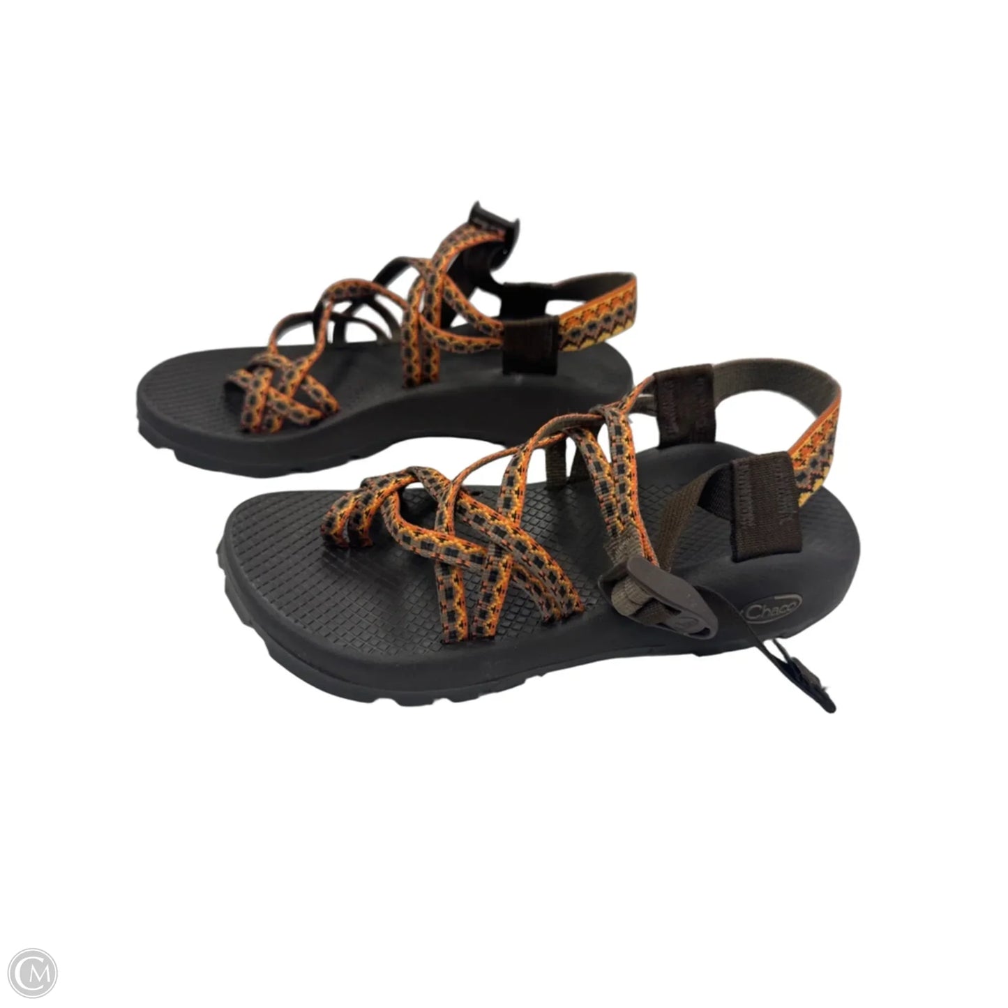 Sandals Flats By Chacos In Brown & Orange, Size: 7