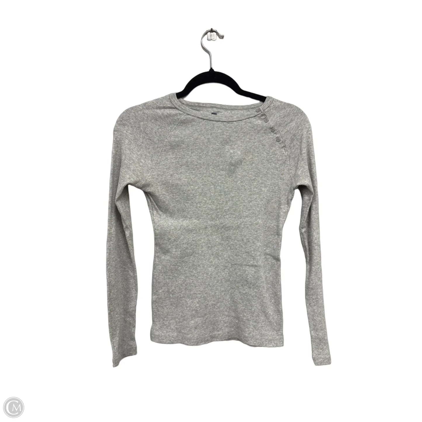 Top Long Sleeve Basic By Gap In Grey, Size: S