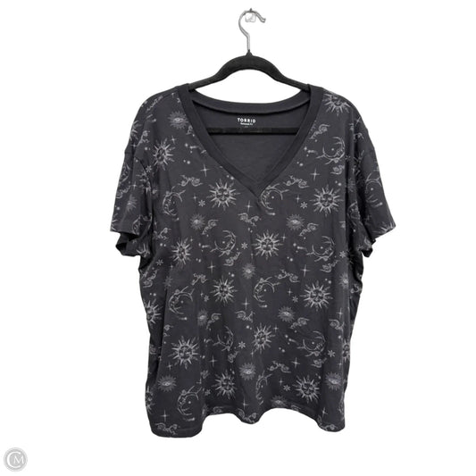 Top Short Sleeve Basic By Torrid In Black & White, Size: M