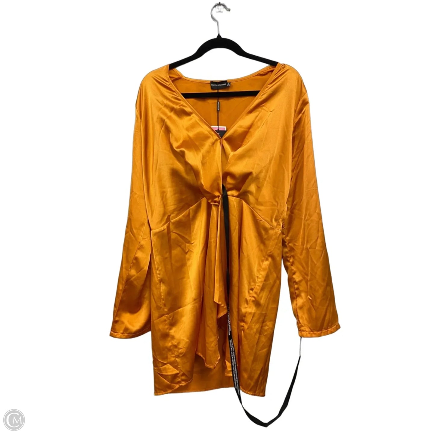 Dress Casual Short By Pretty Little Thing In Orange, Size: 12