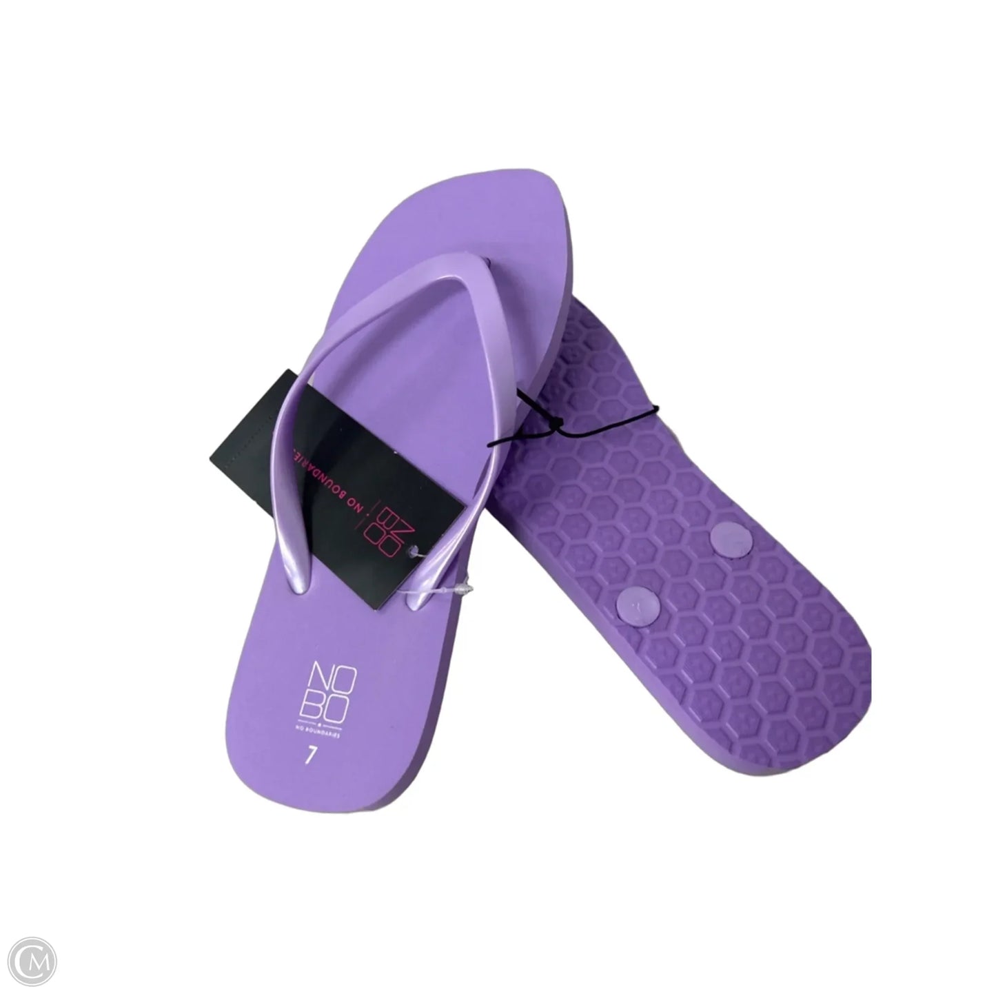 Sandals Flip Flops By No Boundaries In Purple, Size: 7