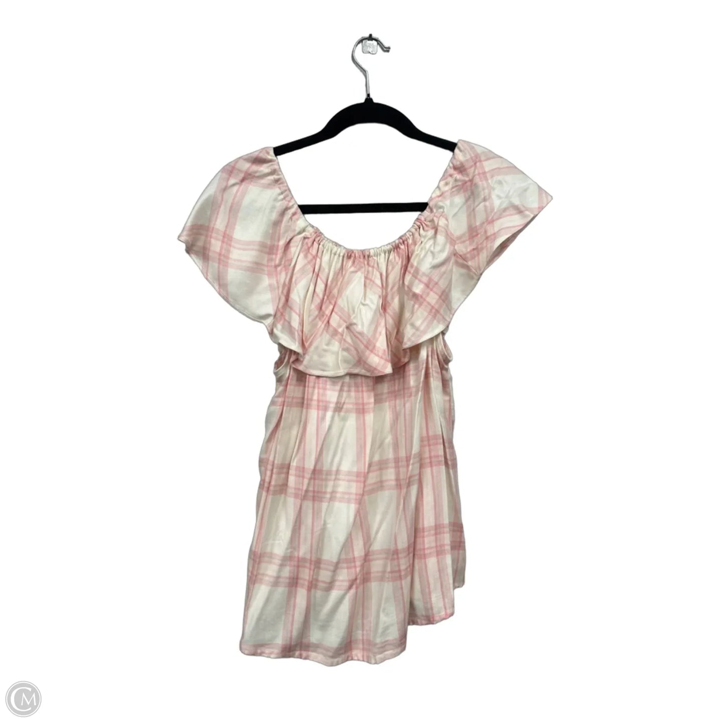 Top Short Sleeve By Sanctuary In Pink & White, Size: M