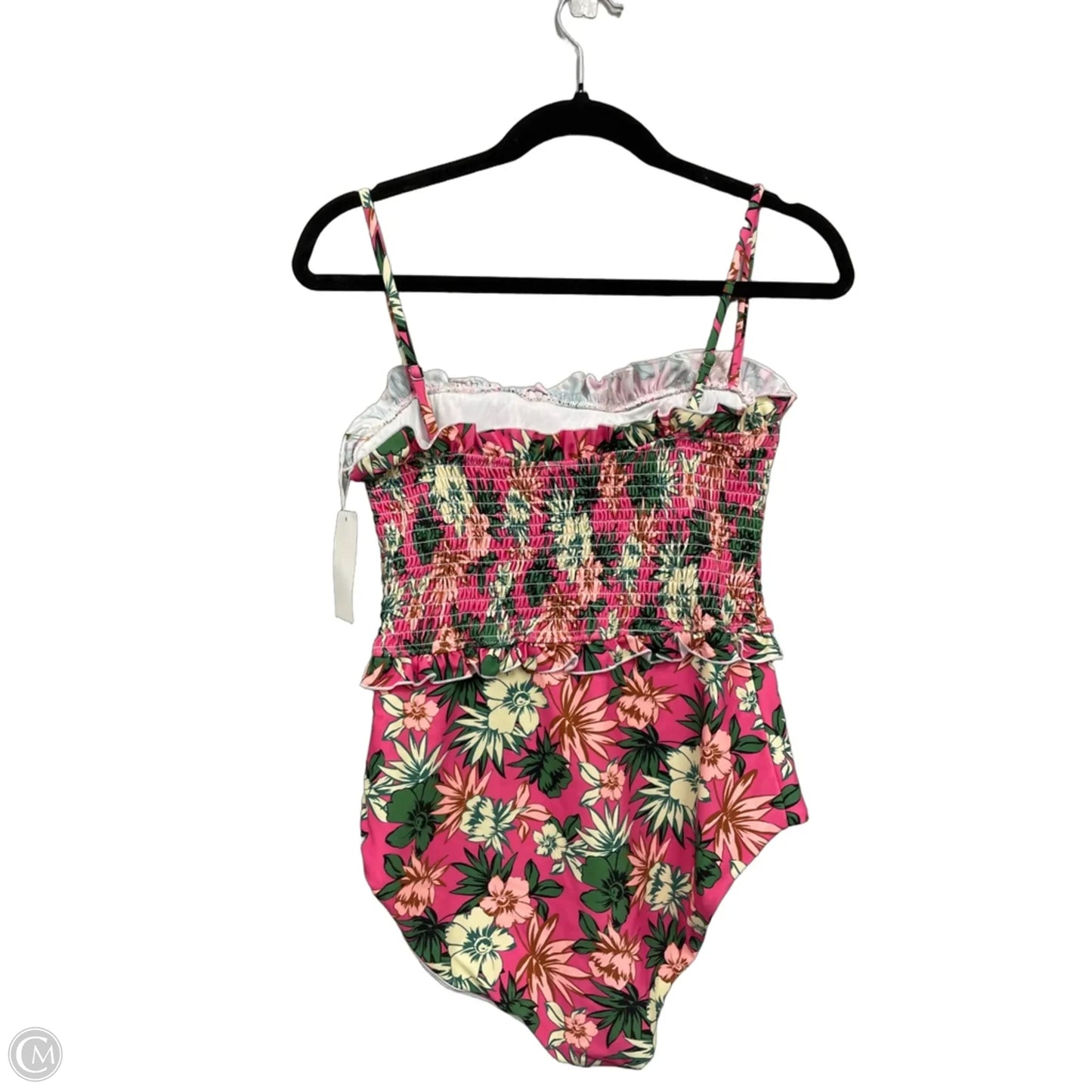 Swimsuit By Clothes Mentor In Green & Pink, Size: L