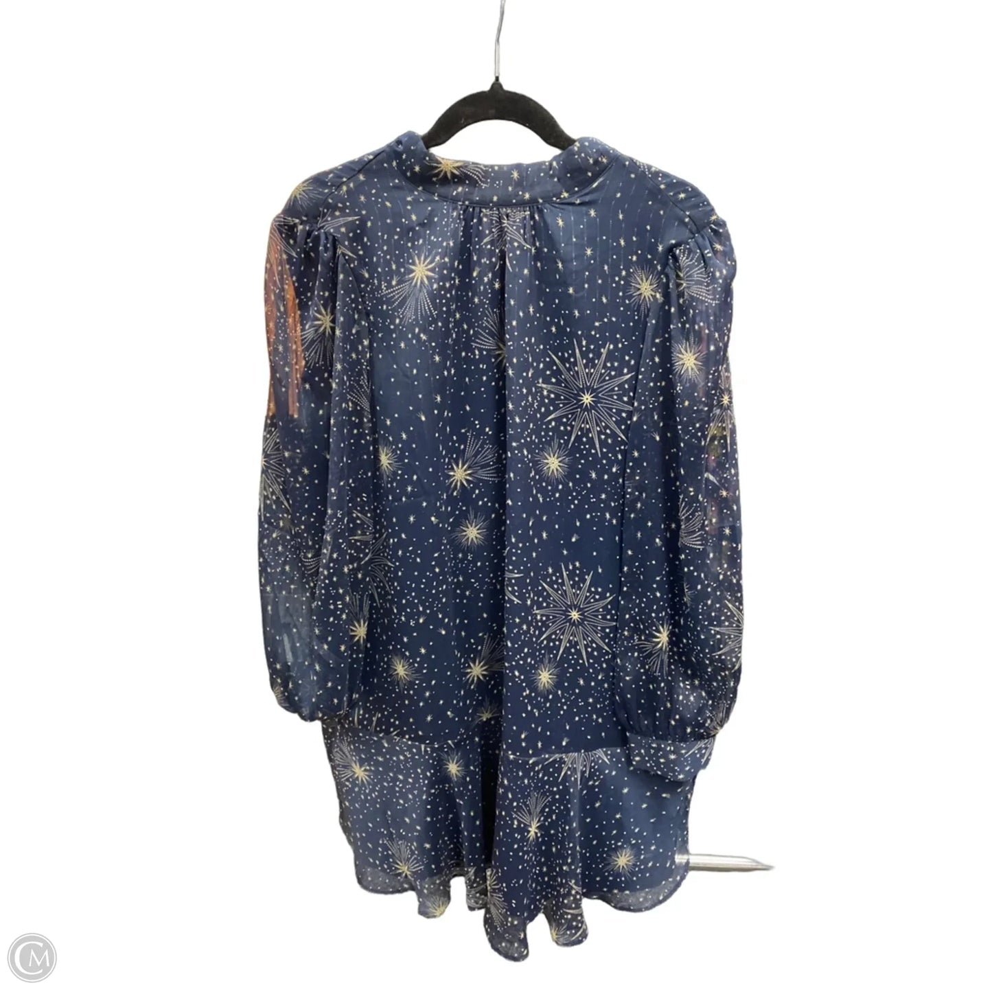 Dress Casual Short By Loft In Blue & Cream, Size: L
