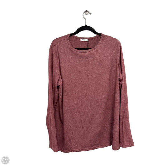Top Long Sleeve Basic By Zeagoo In Maroon, Size: 2x