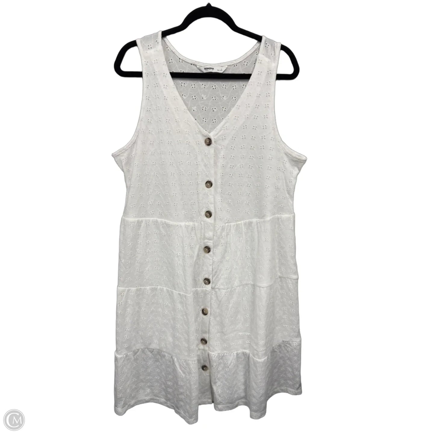 Dress Casual Midi By Sonoma In White, Size: L