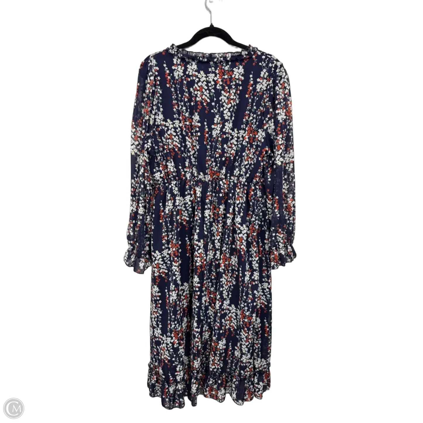 Dress Casual Maxi By Clothes Mentor In Blue & Orange, Size: Xxl