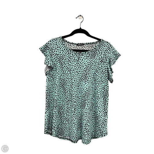 Top Short Sleeve By Heimish Usa In Black & Blue, Size: L