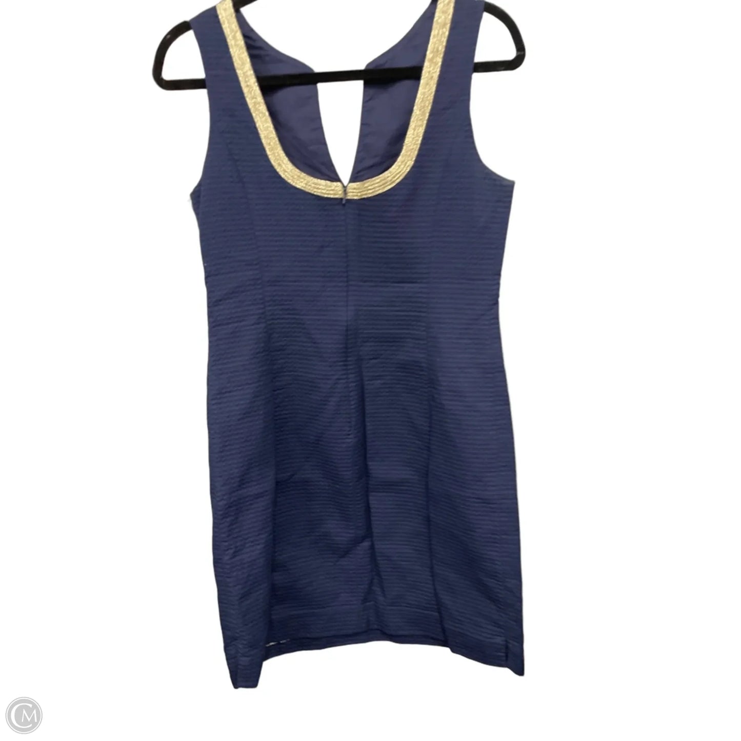 Dress Designer By Lilly Pulitzer In Blue & Gold, Size: 6