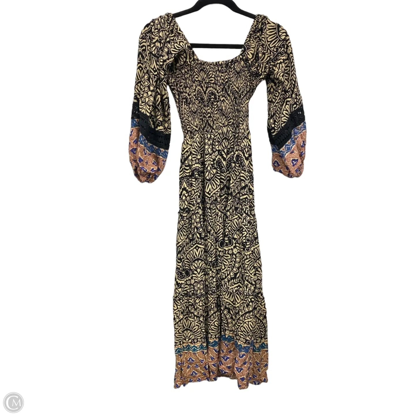 Dress Casual Midi By Angie In Black & Cream, Size: S
