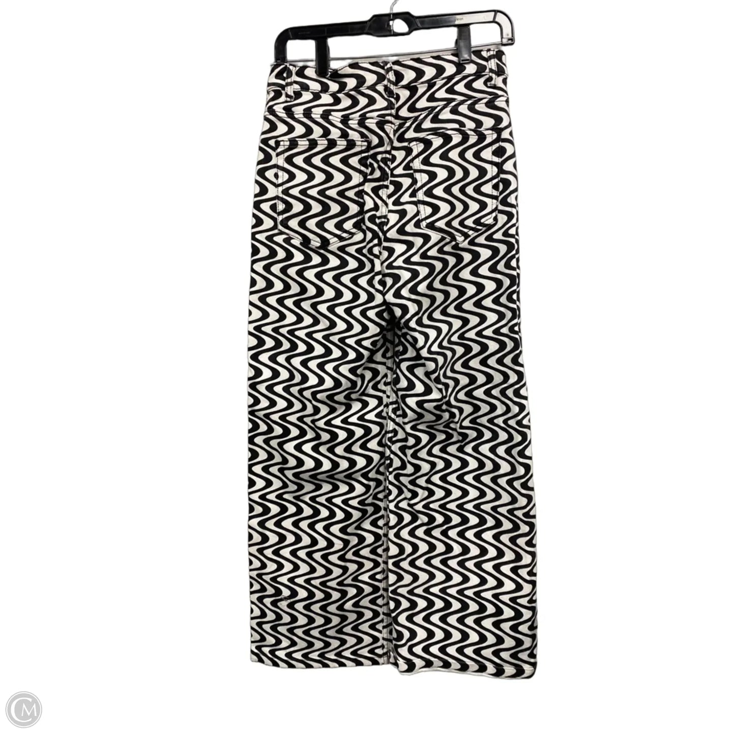 Jeans Wide Leg By Divided In Black & White, Size: M