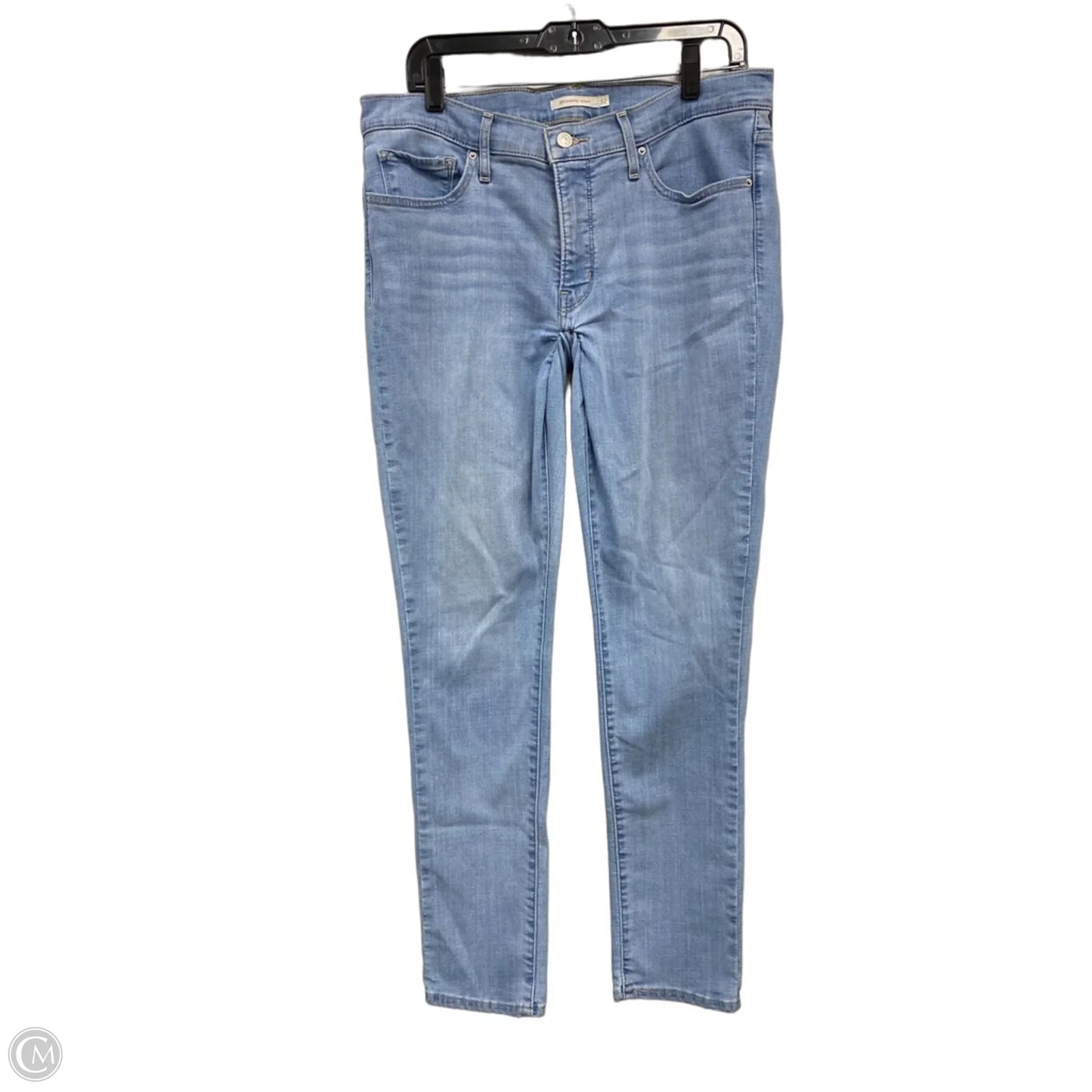 Jeans Skinny By Levis In Blue Denim, Size: 14
