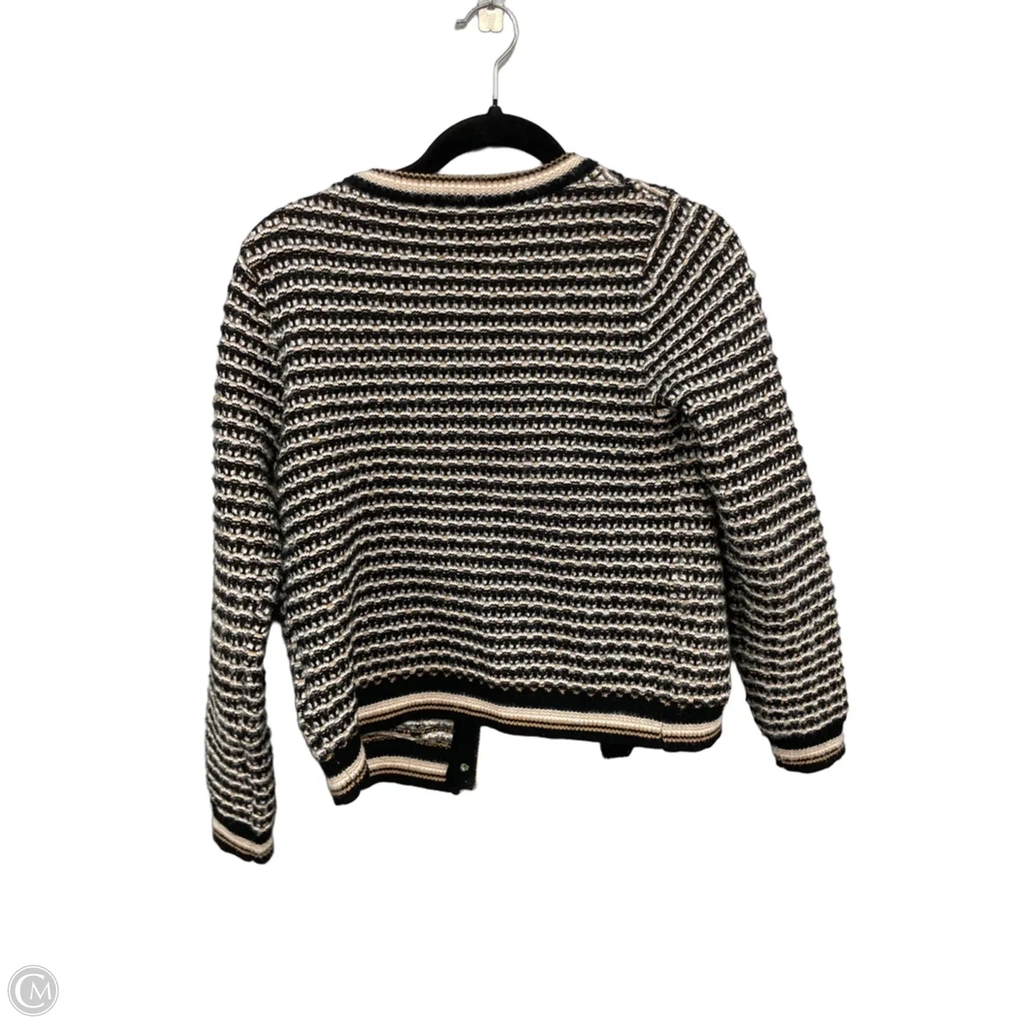 Sweater Cardigan By Nanette By Nanette Lepore In Black & Cream, Size: Xs