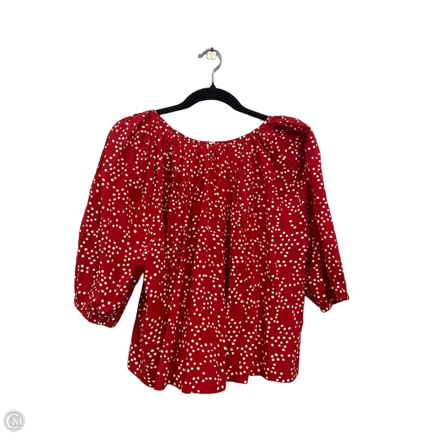 Top Short Sleeve By Madewell In Red & White, Size: Xl