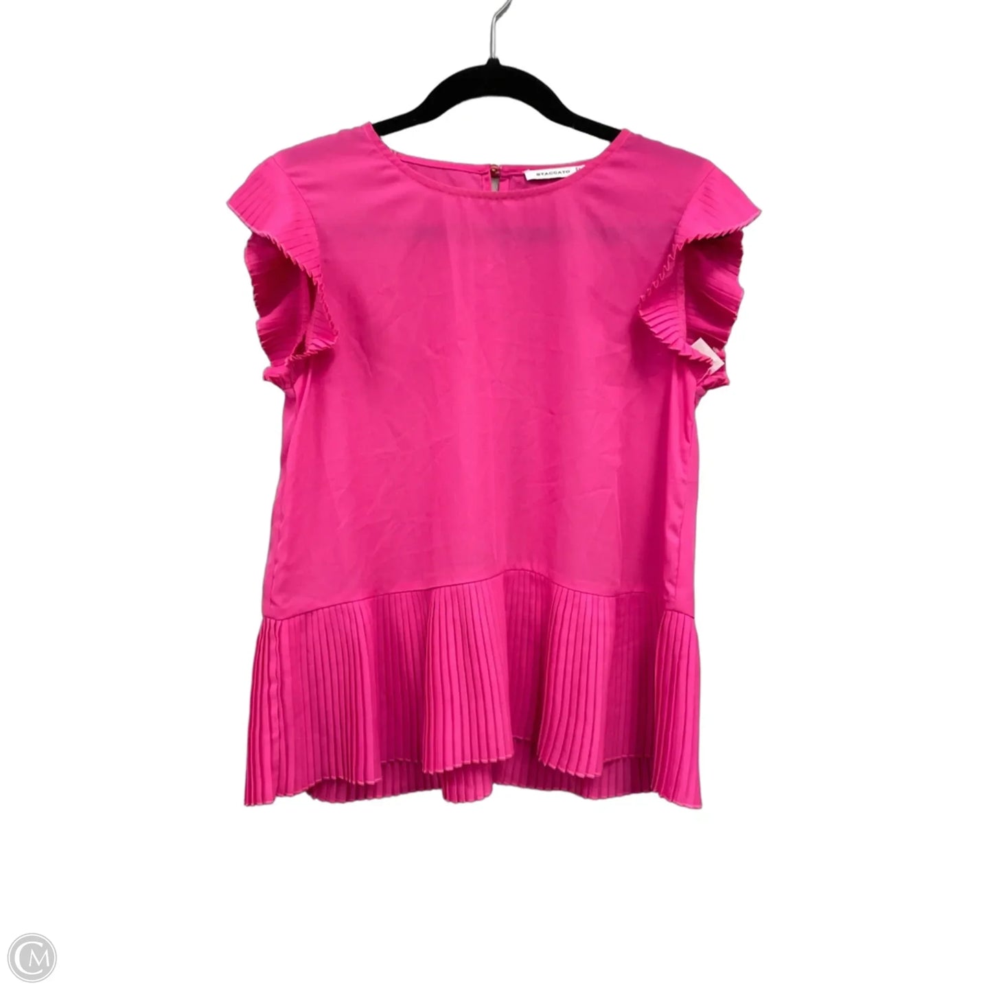 Blouse Short Sleeve By Staccato In Pink, Size: S