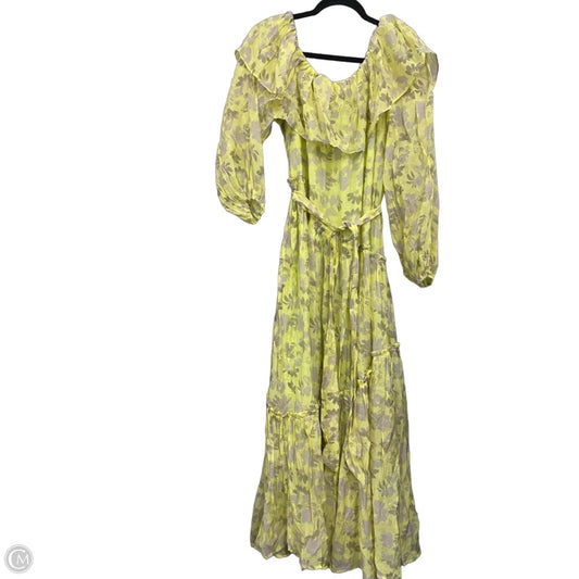 Dress Casual Maxi By Astr In Grey & Yellow, Size: L
