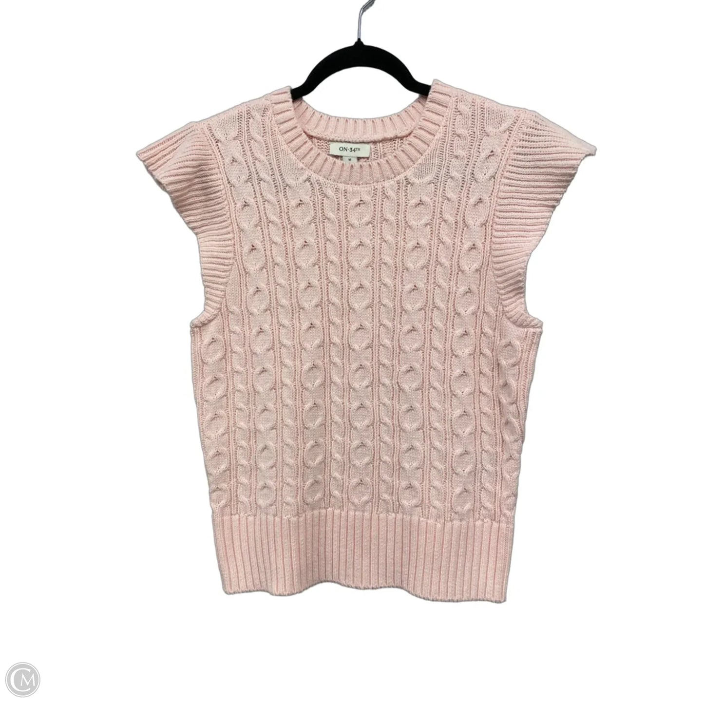 Sweater Short Sleeve By On 34th In Pink, Size: M