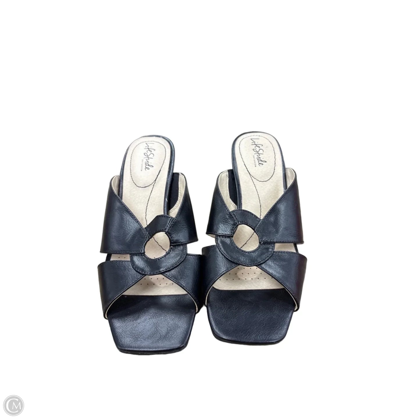 Sandals Heels Block By Life Stride In Black, Size: 10