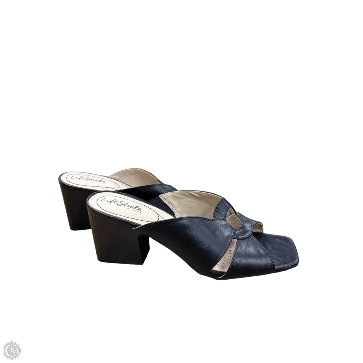 Sandals Heels Block By Life Stride In Black, Size: 10