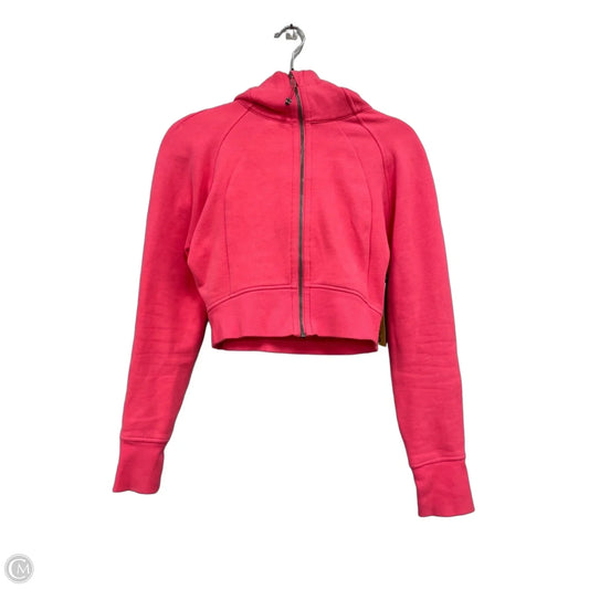 Athletic Sweatshirt Hoodie By Lululemon In Pink, Size: 8