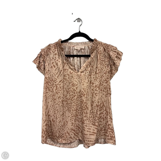 Blouse Short Sleeve By Philosophy In Pink, Size: M
