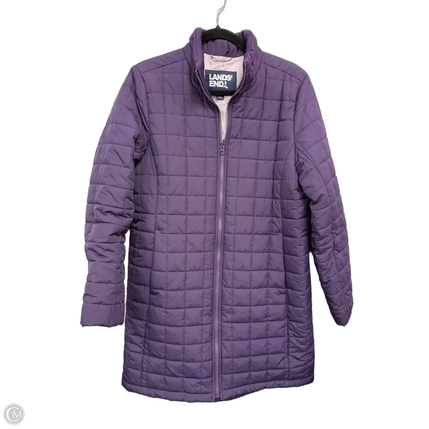 Jacket Puffer & Quilted By Lands End In Purple, Size: M