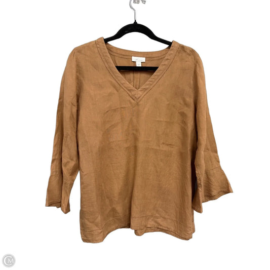 Top 3/4 Sleeve By J. Jill In Brown, Size: M