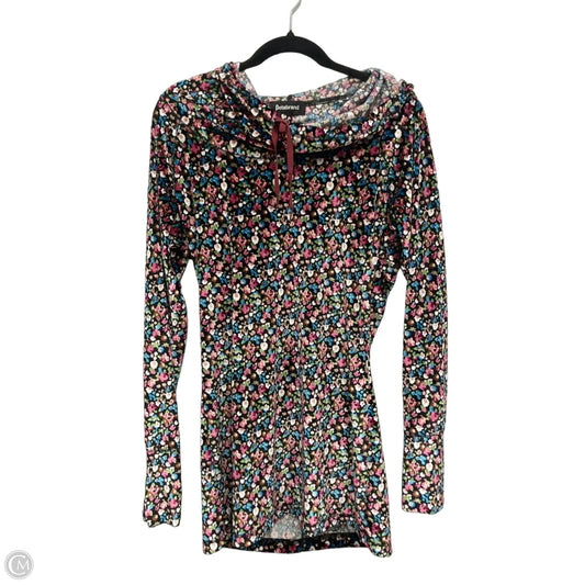 Sweatshirt Hoodie By Betabrand In Black & Pink, Size: M