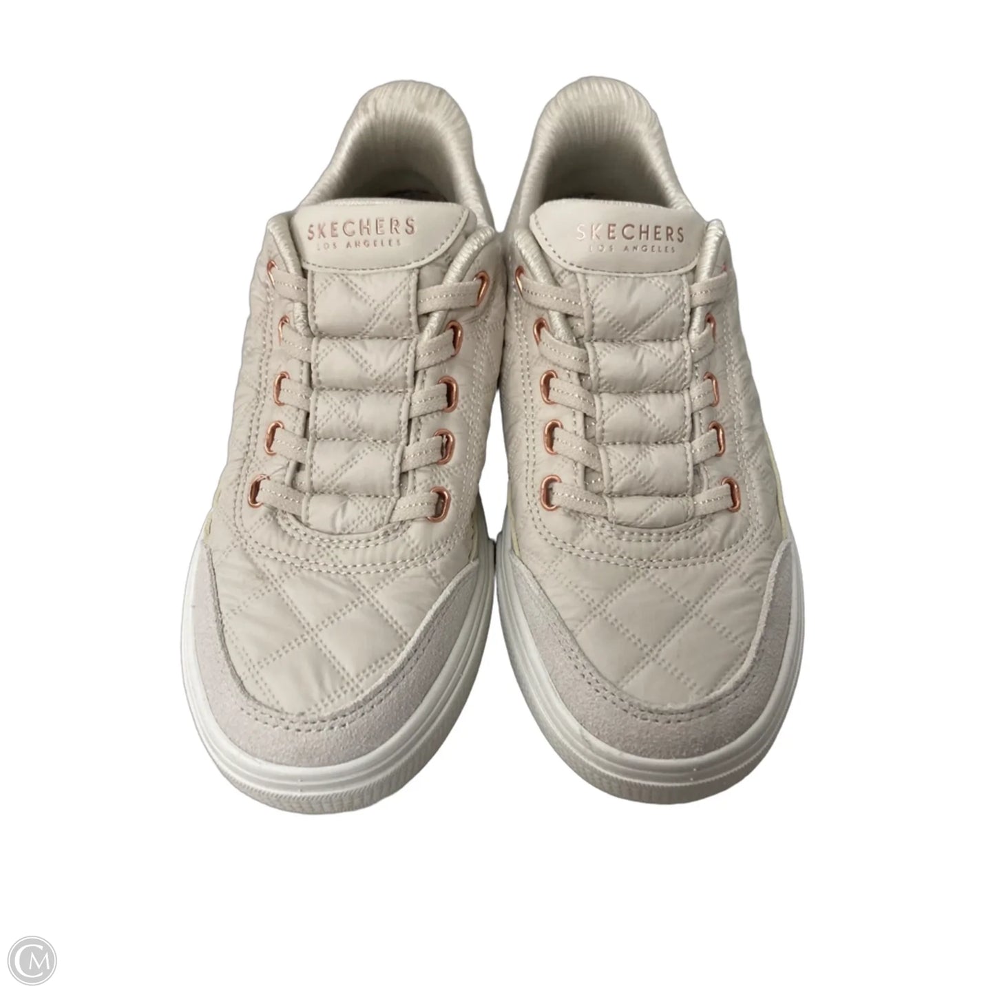 Shoes Sneakers By Skechers In Cream, Size: 6.5