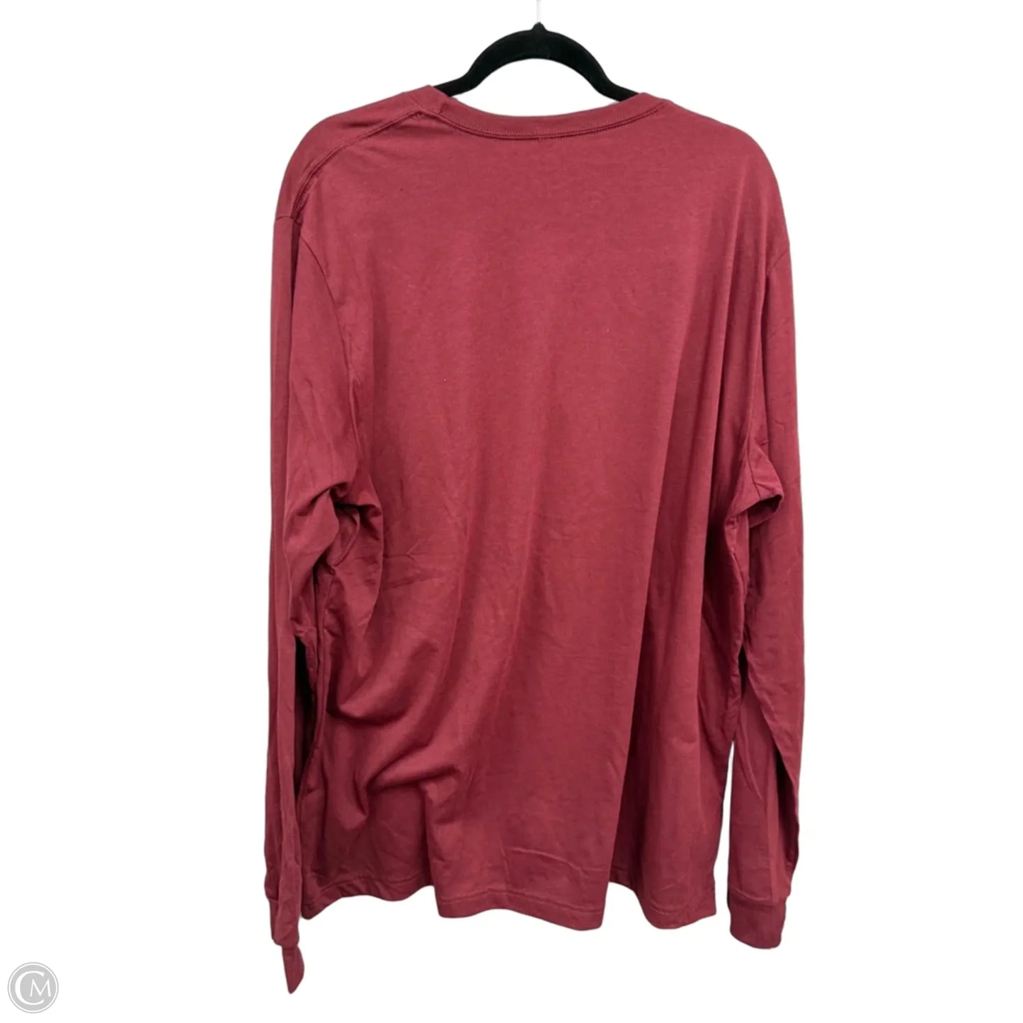 Top Long Sleeve Basic By Bella + Canvas In Maroon, Size: 2x