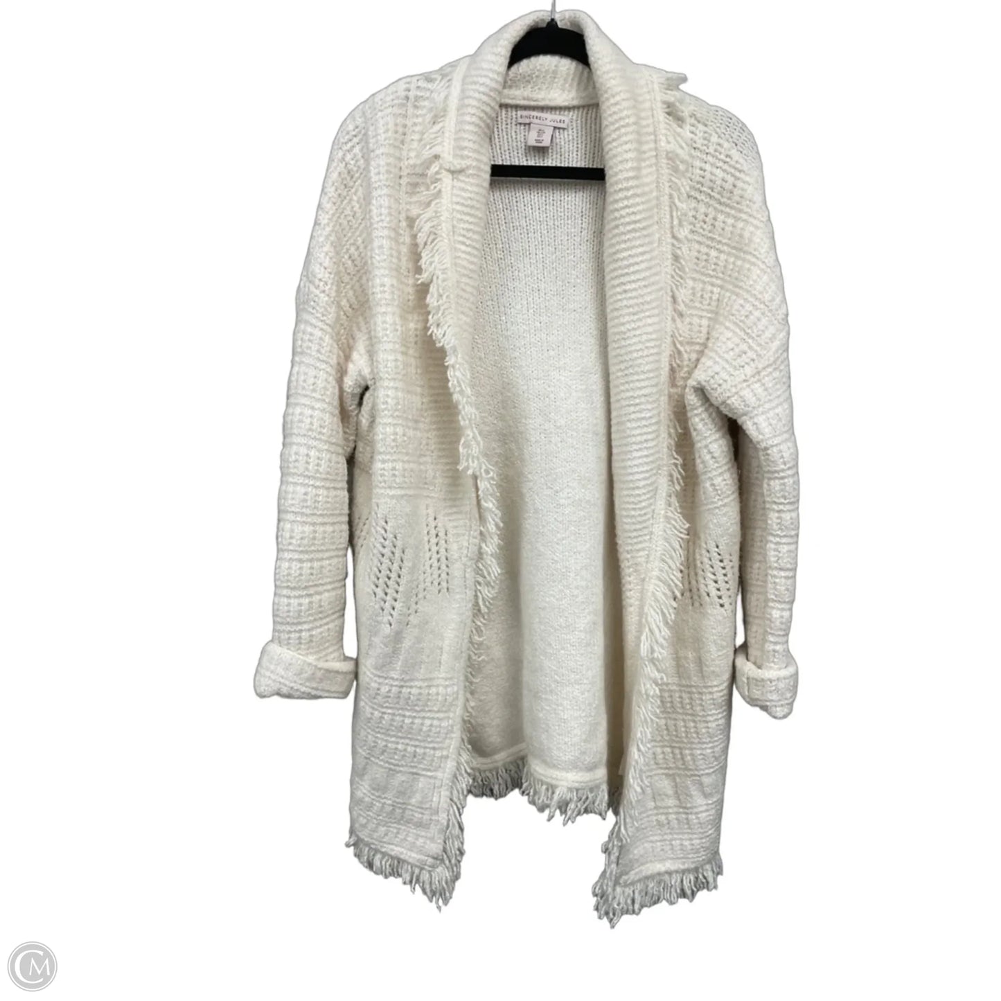 Sweater Cardigan By Sincerely Jules In Cream, Size: L