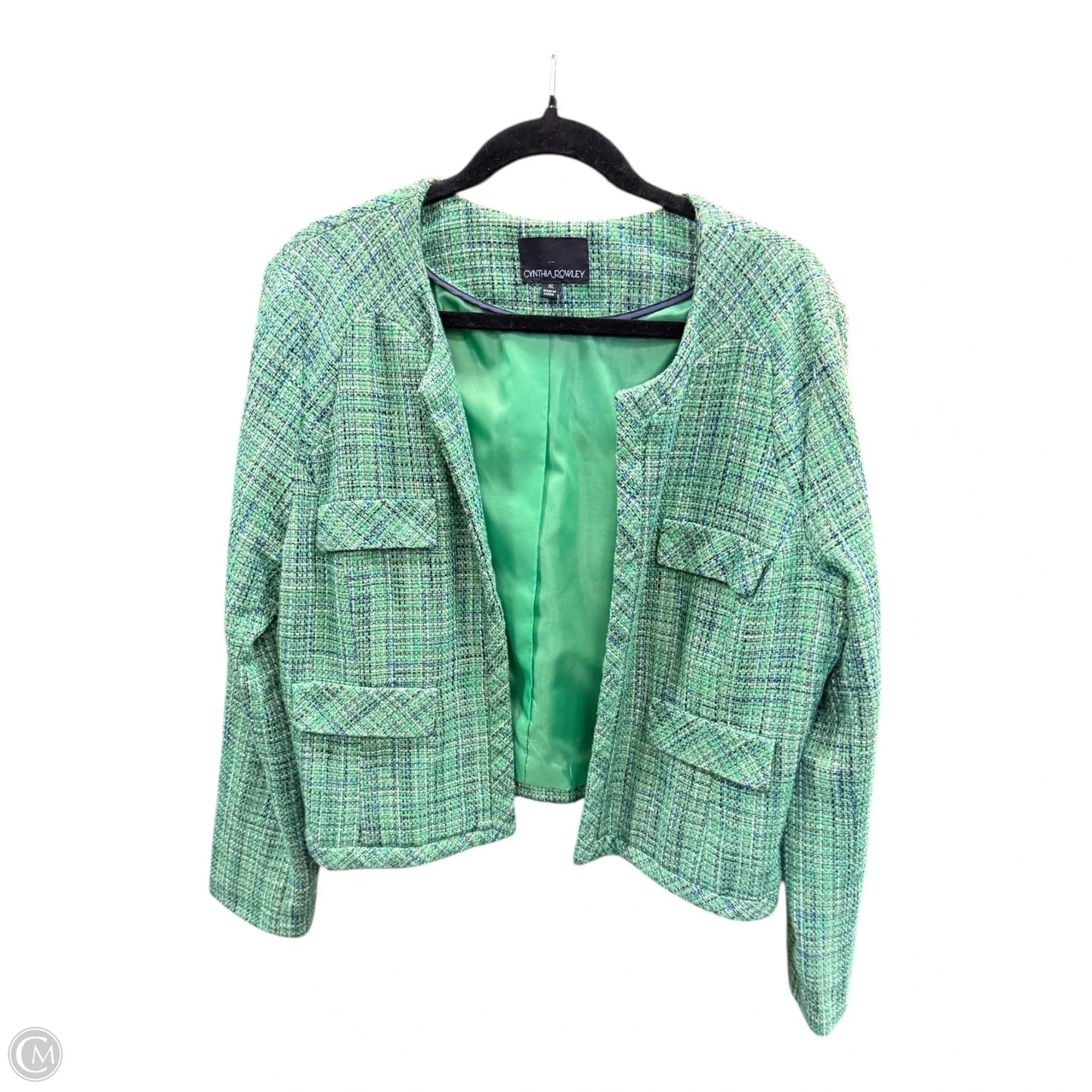 Blazer By Cynthia Rowley In Green, Size: Xl