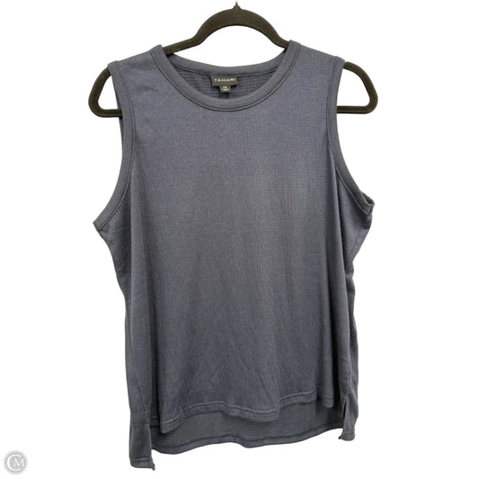 Top Sleeveless By Tahari In Blue, Size: L