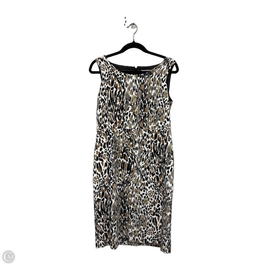 Dress Casual Midi By Kasper In Black & Brown, Size: 8