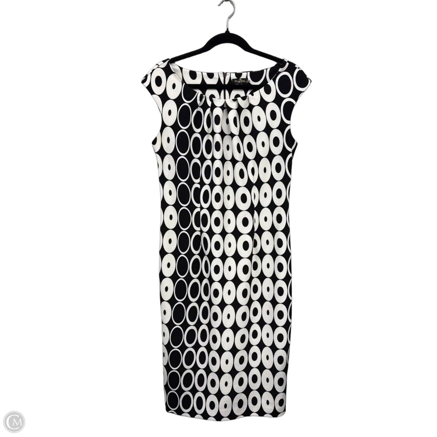 Dress Casual Midi By Clothes Mentor In Black & White, Size: 8