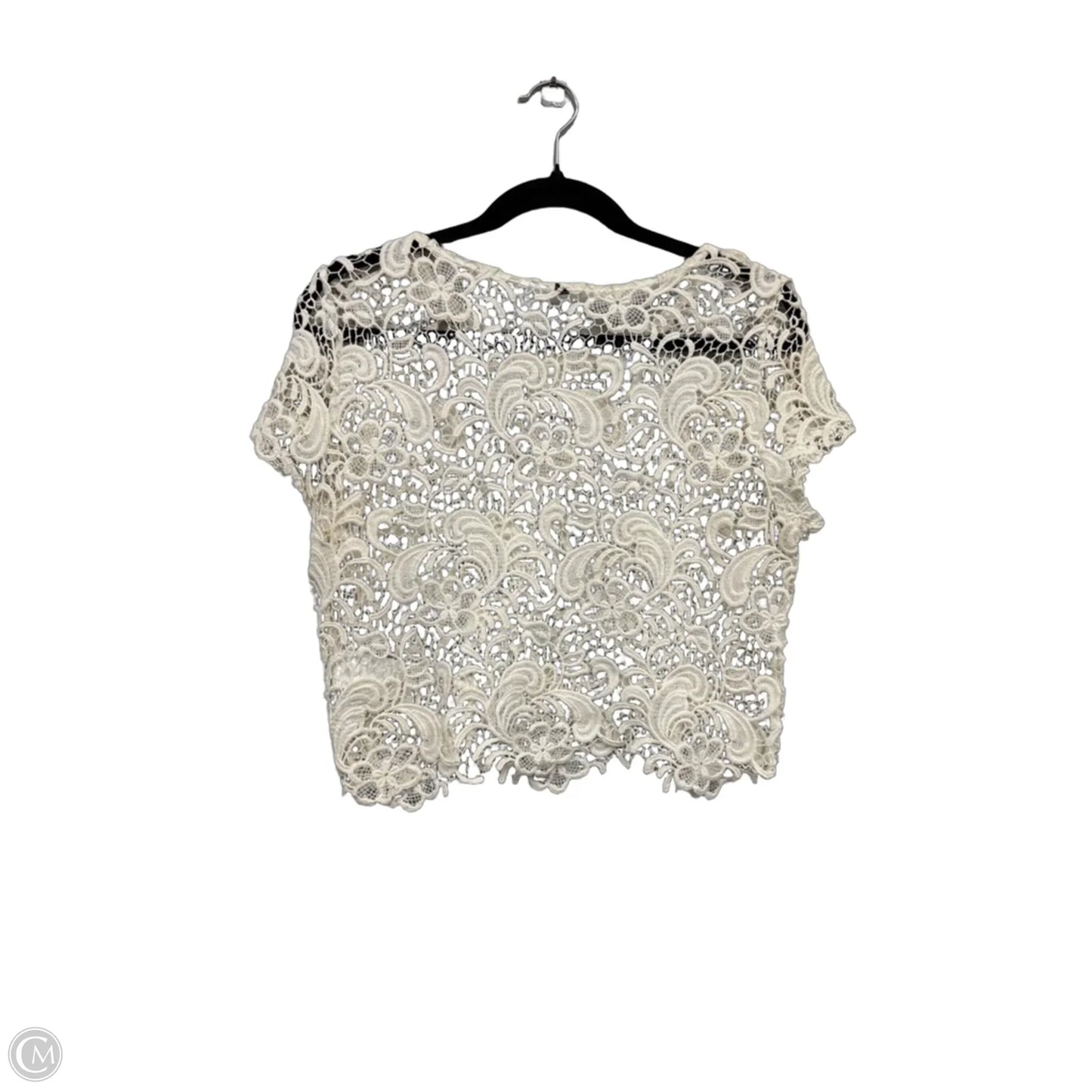 Top Short Sleeve By H&m In Cream, Size: M