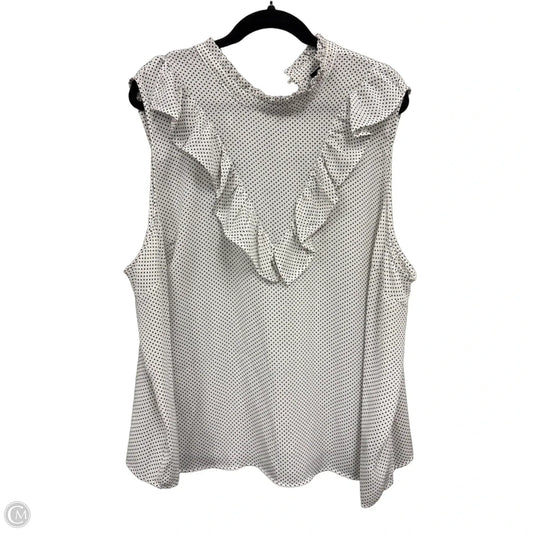 Blouse Sleeveless By Who What Wear In Black & White, Size: 3x