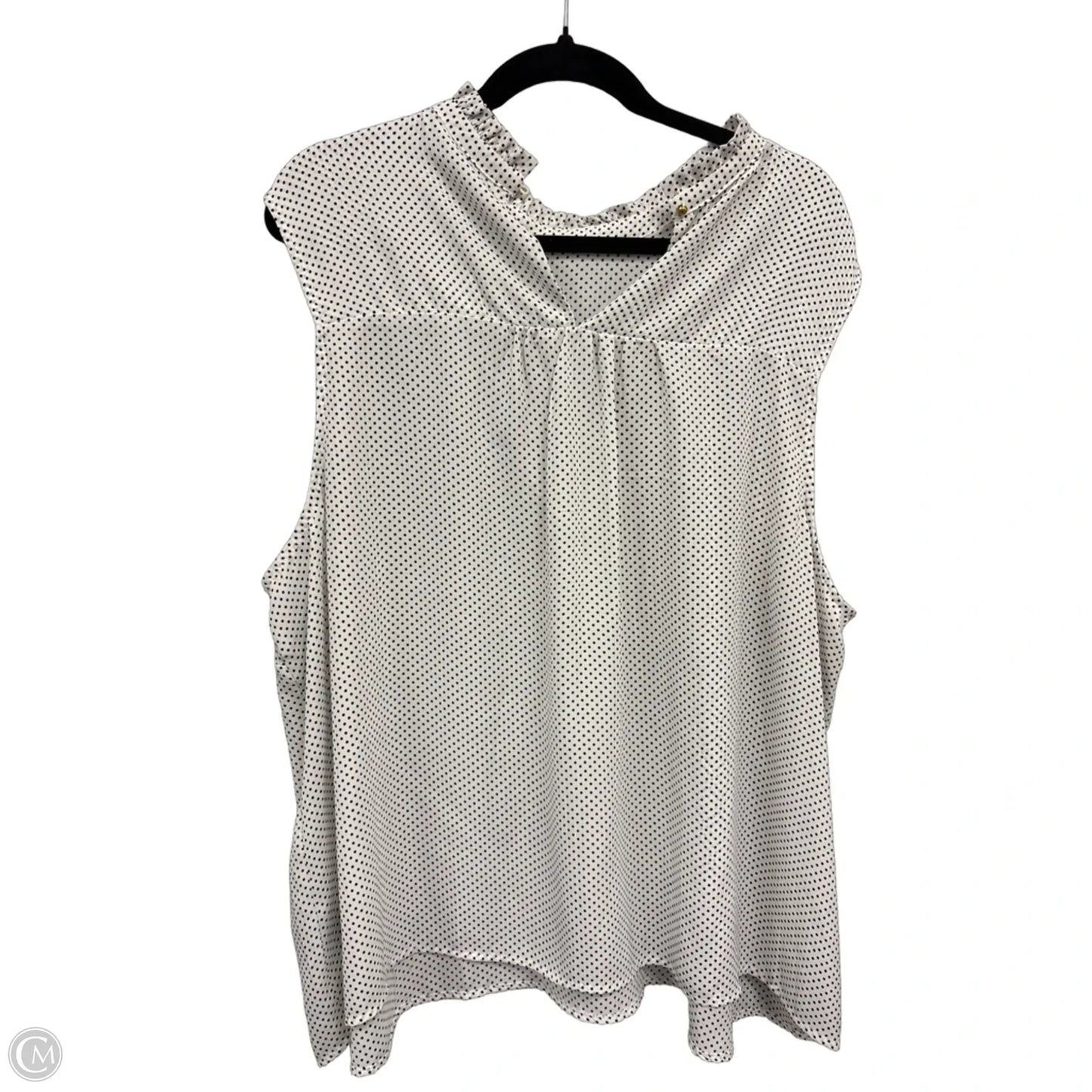 Blouse Sleeveless By Who What Wear In Black & White, Size: 3x