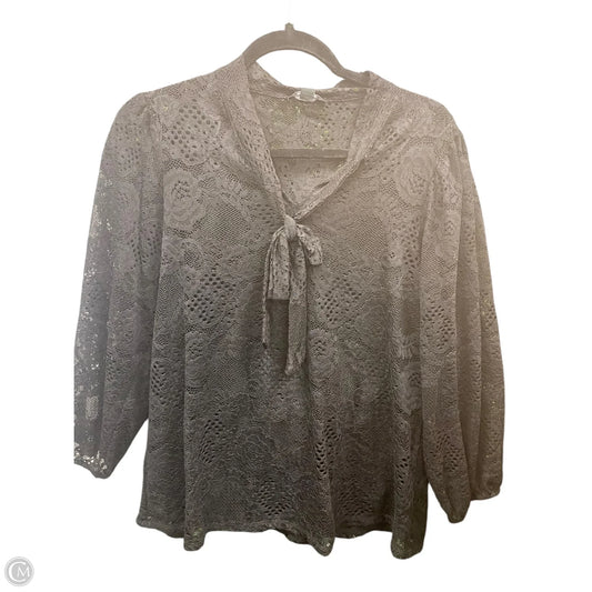 Top Long Sleeve By Cable And Gauge In Black, Size: L