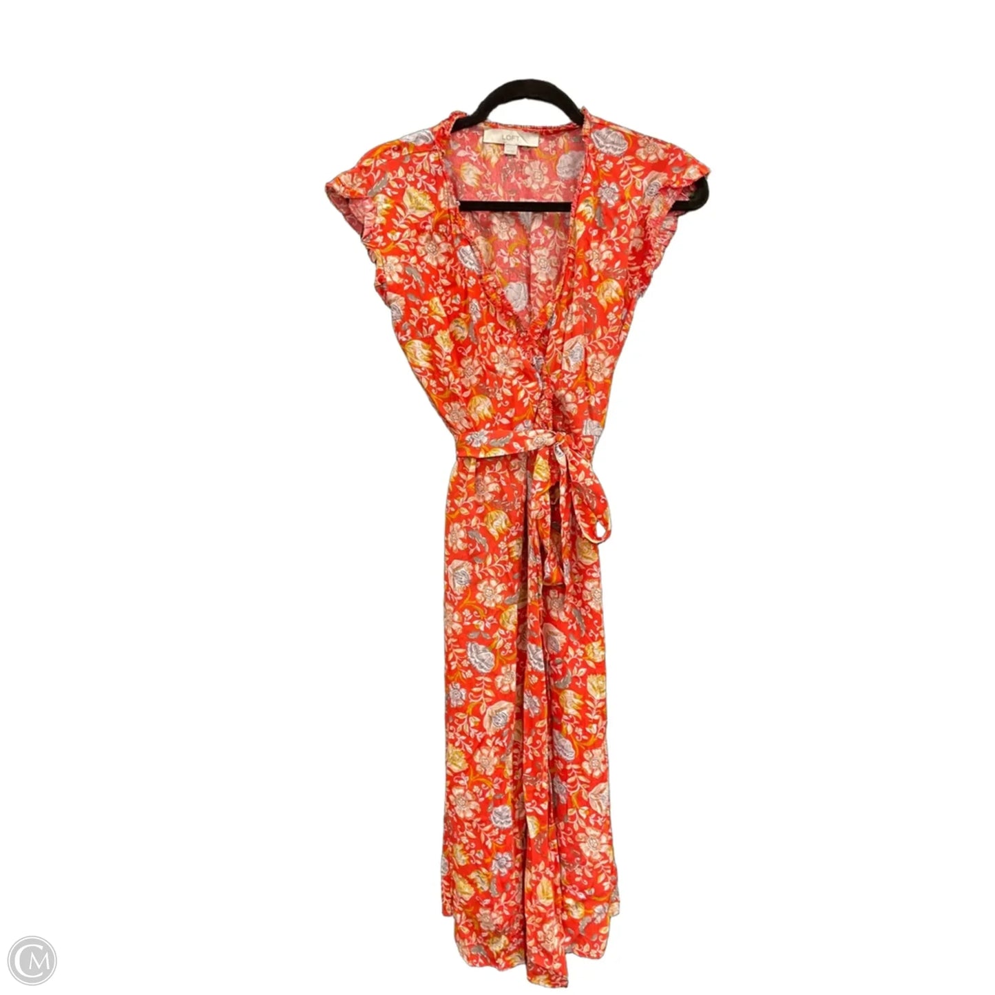 Dress Casual Midi By Loft In Orange, Size: 0
