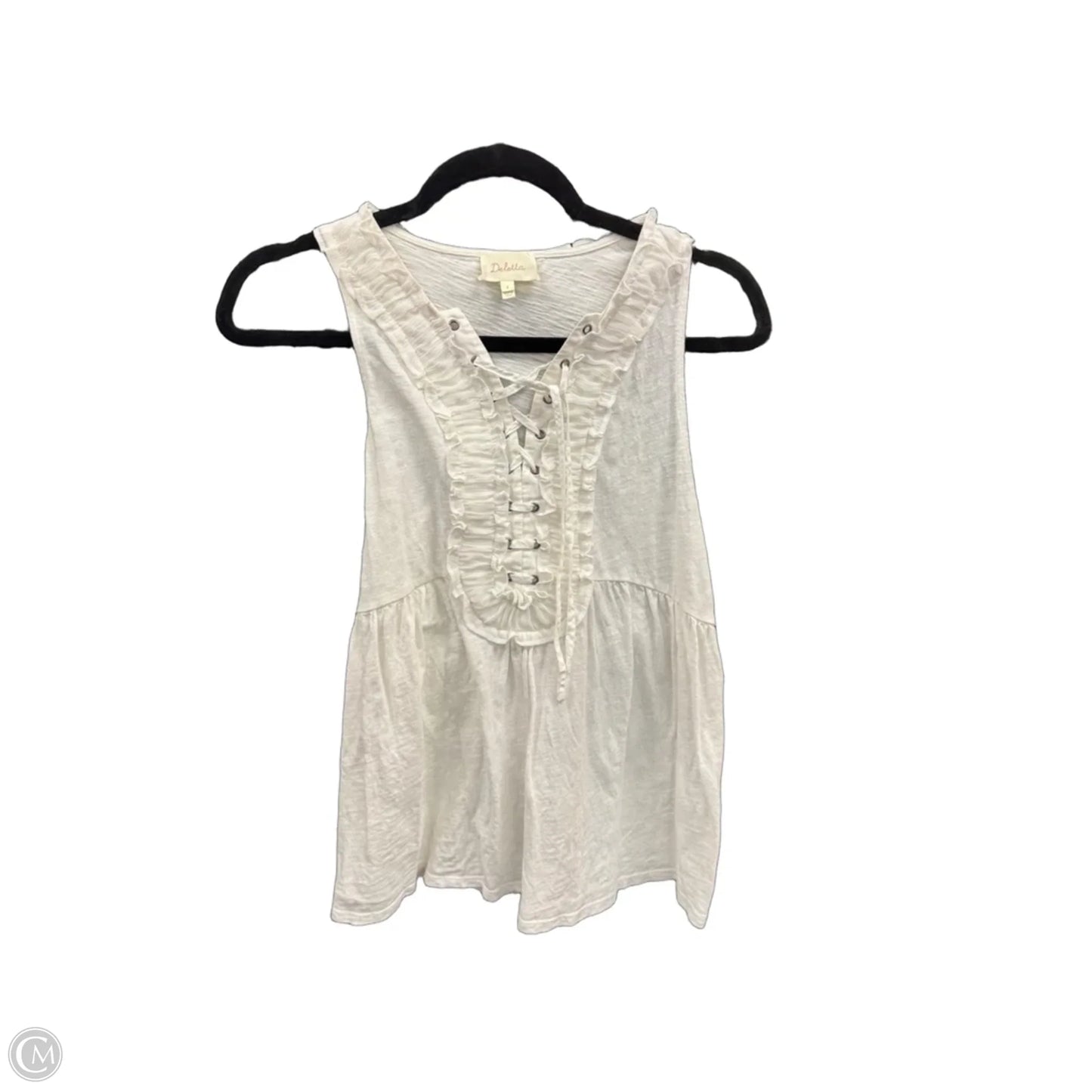 Top Sleeveless By Deletta In White, Size: S