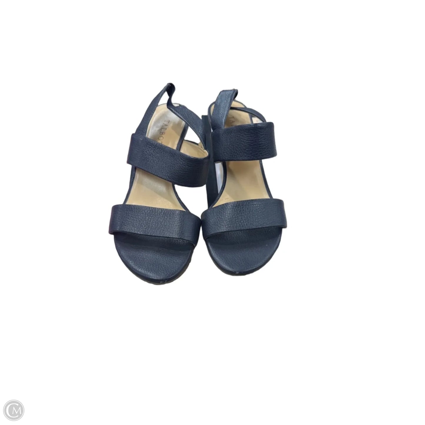 Shoes Heels Wedge By Talbots In Navy, Size: 7
