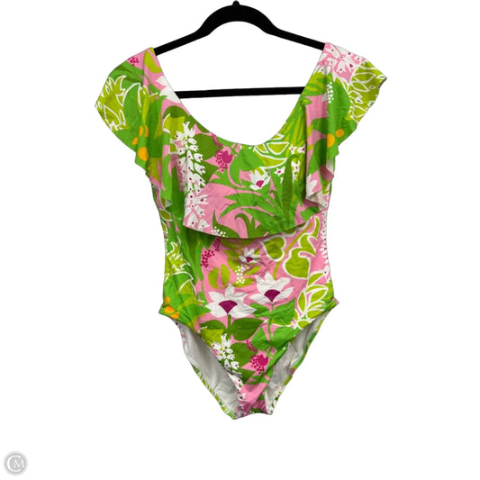 Swimsuit By Trina Turk In Green & Pink, Size: 10