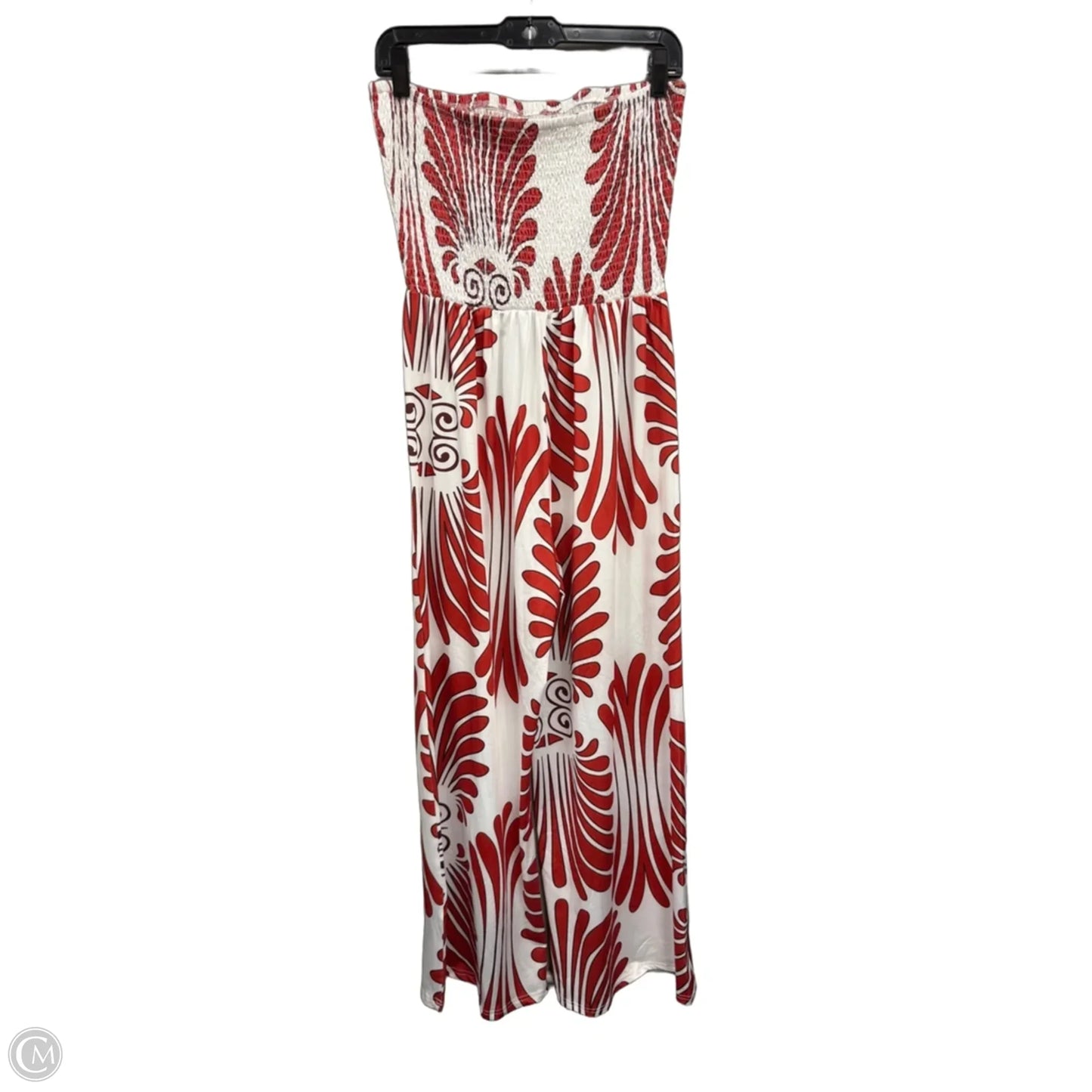 Jumpsuit By Clothes Mentor In Red & White, Size: L