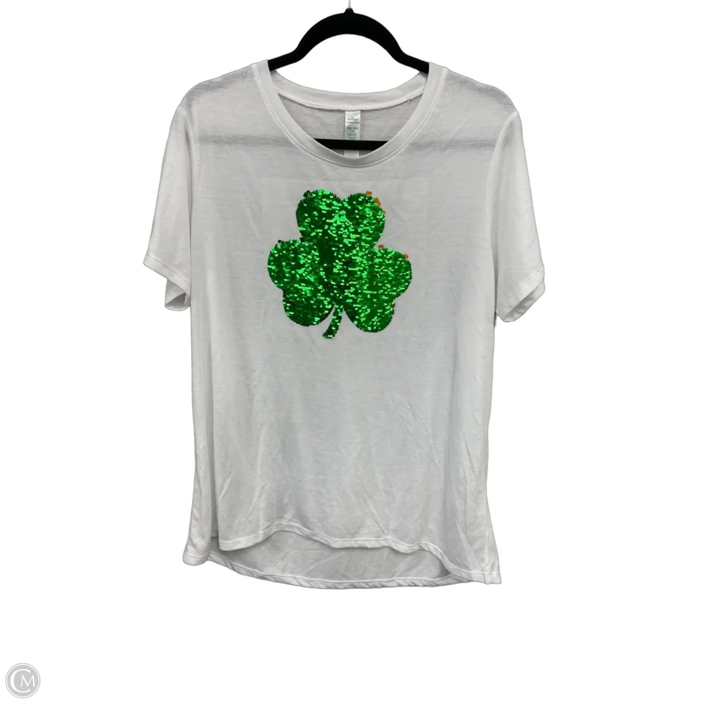 Top Short Sleeve By Clothes Mentor In Green & White, Size: Xxl