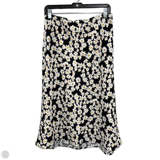 Skirt Midi By Rachel Zoe In Black & Yellow, Size: 8